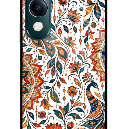 White Mayura iQOO Z10 Lite 5G Glass Case