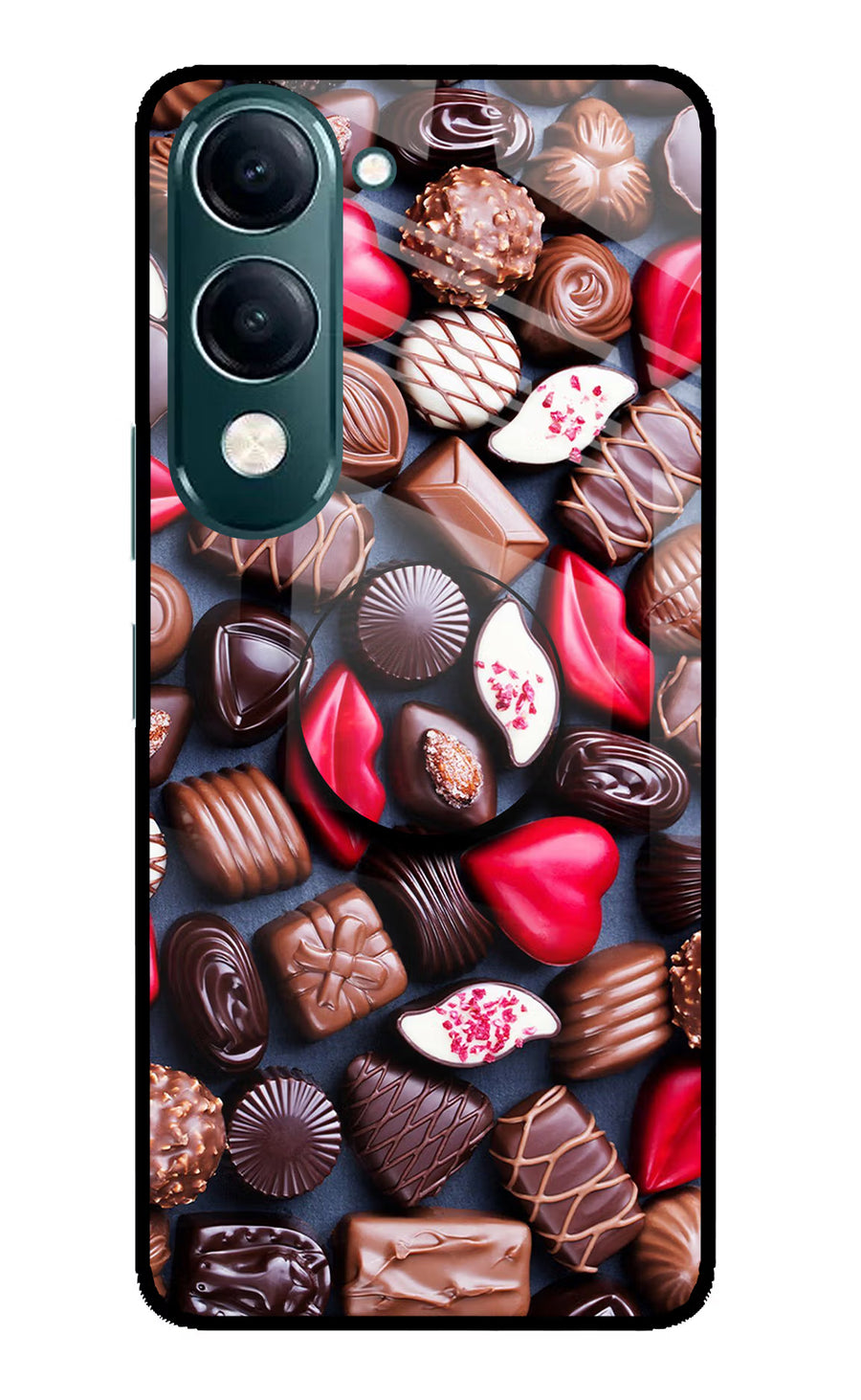 Chocolates iQOO Z10 Lite 5G Pop Case, Glass case