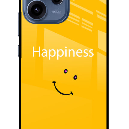 Happiness With Smiley Oppo Reno15c 5G Glass Case Back Cover by Casekaro
