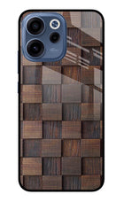 Wooden Cube Design Oppo Reno15c 5G Glass Case Back Cover by Casekaro