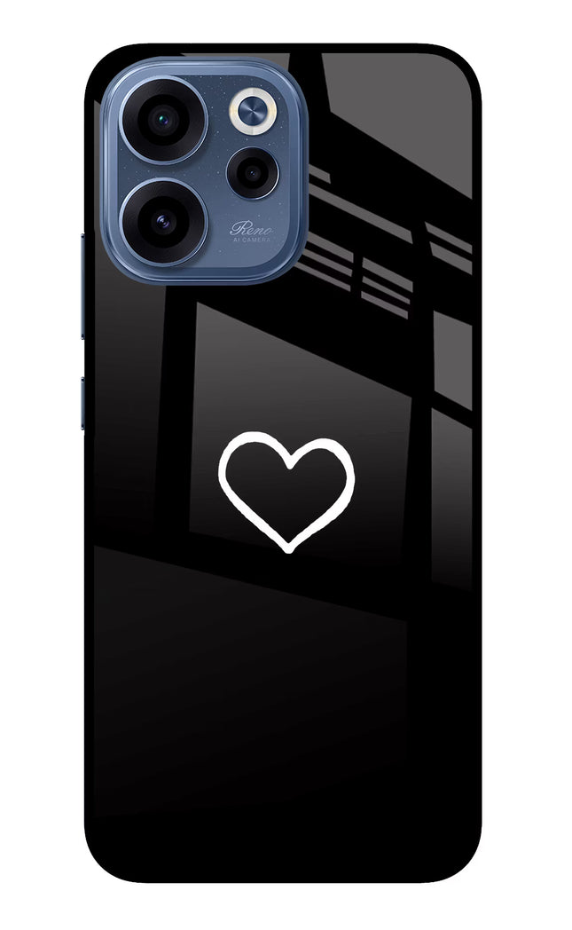 Heart Oppo Reno15c 5G Glass Case Back Cover by Casekaro