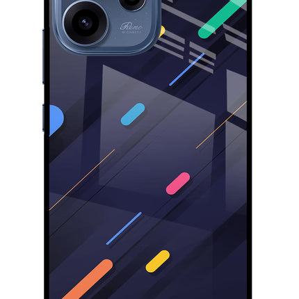 Abstract Design Oppo Reno15c 5G Glass Case Back Cover by Casekaro