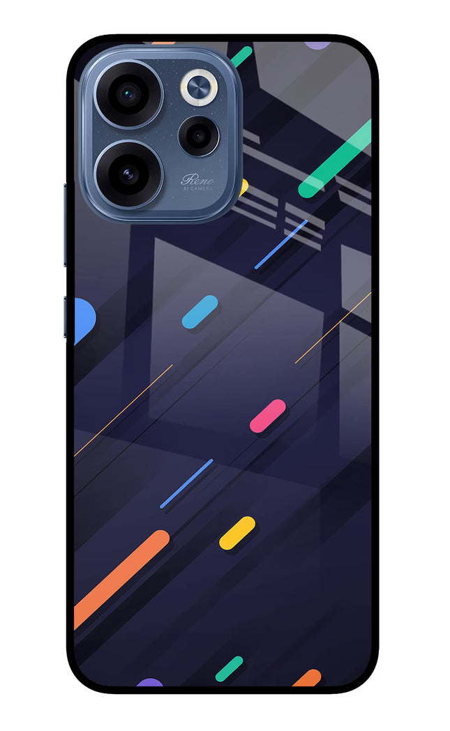 Abstract Design Oppo Reno15c 5G Glass Case Back Cover by Casekaro