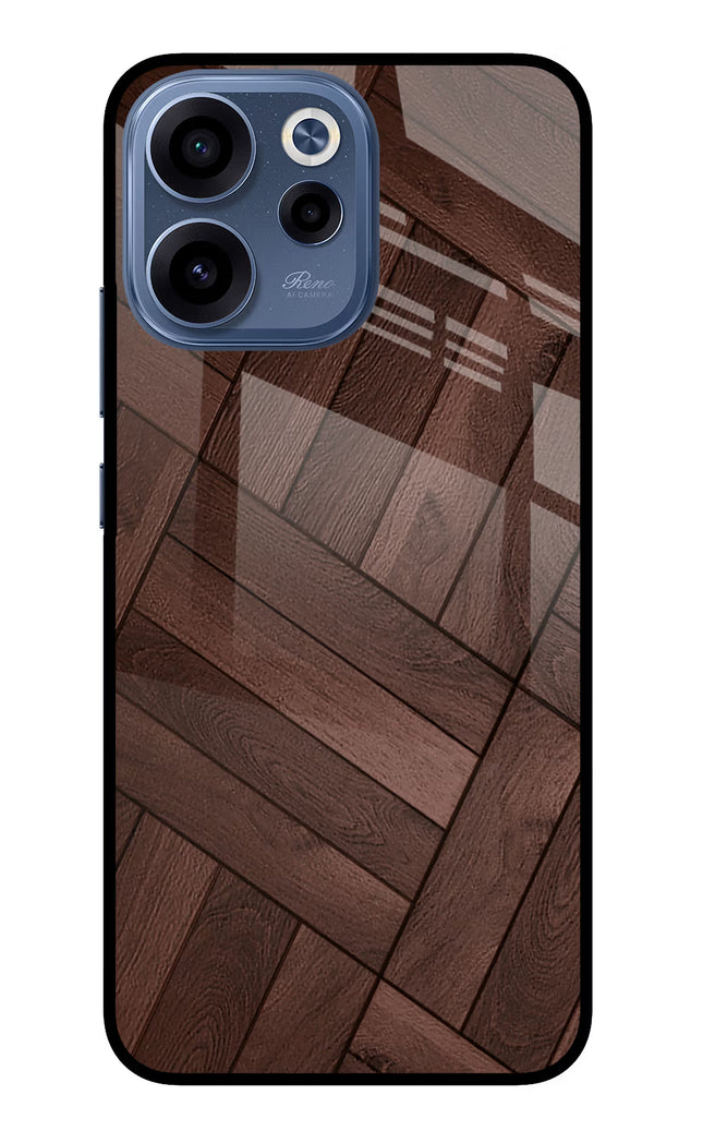 Wooden Texture Design Oppo Reno15c 5G Glass Case Back Cover by Casekaro