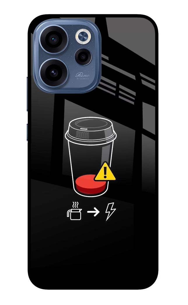 Coffee Oppo Reno15c 5G Glass Case Back Cover by Casekaro