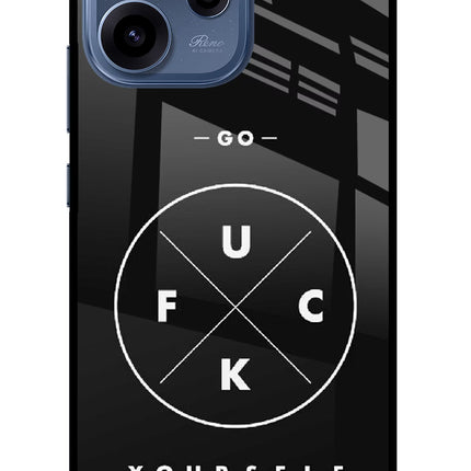 Go Fuck Yourself Oppo Reno15c 5G Glass Case Back Cover by Casekaro