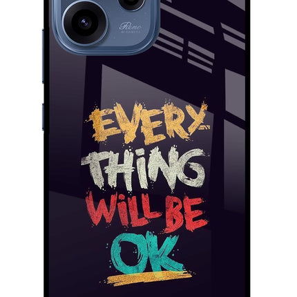 Everything Will Be Ok Oppo Reno15c 5G Glass Case Back Cover by Casekaro