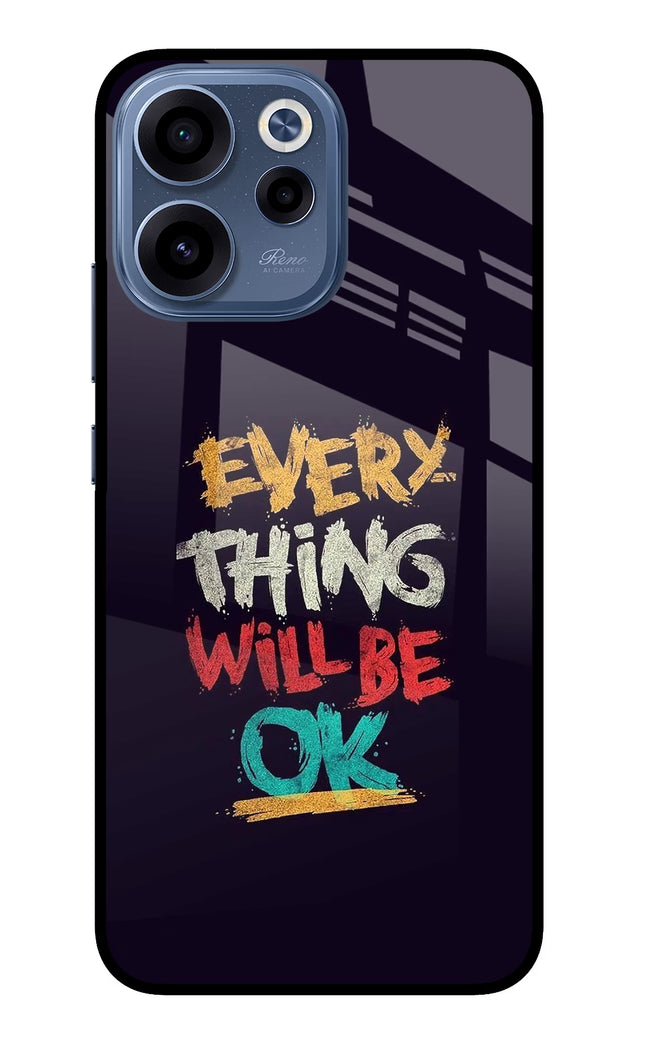 Everything Will Be Ok Oppo Reno15c 5G Glass Case Back Cover by Casekaro