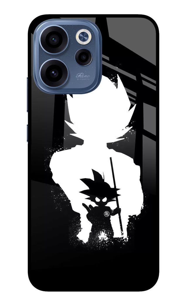 Goku Shadow Oppo Reno15c 5G Glass Case Back Cover by Casekaro