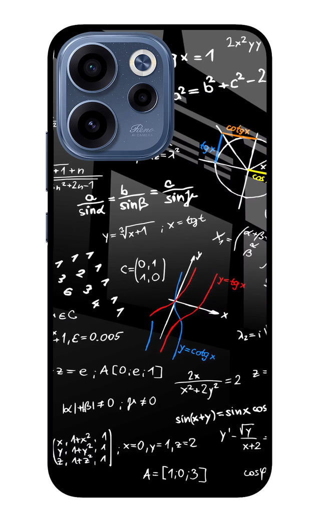Mathematics Formula Oppo Reno15c 5G Glass Case Back Cover by Casekaro