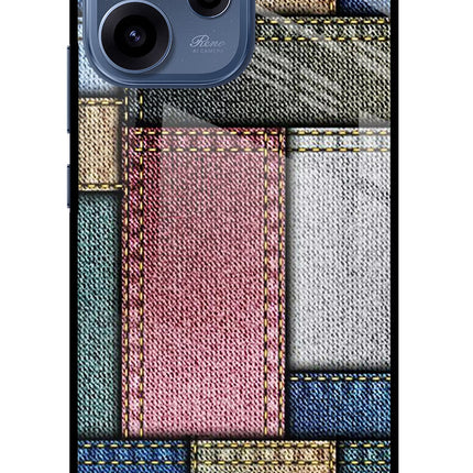 Multicolor Jeans Oppo Reno15c 5G Glass Case Back Cover by Casekaro