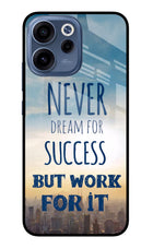 Never Dream For Success But Work For It Oppo Reno15c 5G Glass Case Back Cover by Casekaro