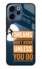Dreams Don’T Work Unless You Do Oppo Reno15c 5G Glass Case Back Cover by Casekaro