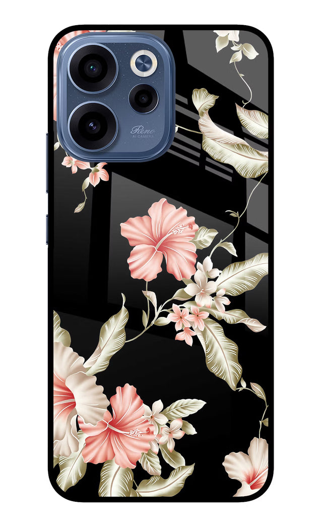 Flowers Oppo Reno15c 5G Glass Case Back Cover by Casekaro