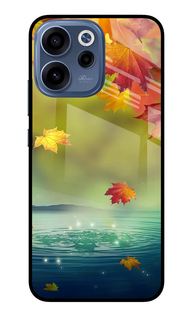 Flowers Oppo Reno15c 5G Glass Case Back Cover by Casekaro