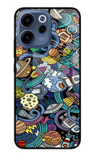 Space Abstract Oppo Reno15c 5G Glass Case Back Cover by Casekaro