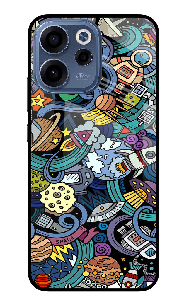 Space Abstract Oppo Reno15c 5G Glass Case Back Cover by Casekaro