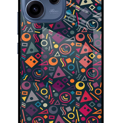 Geometric Abstract Oppo Reno15c 5G Glass Case Back Cover by Casekaro