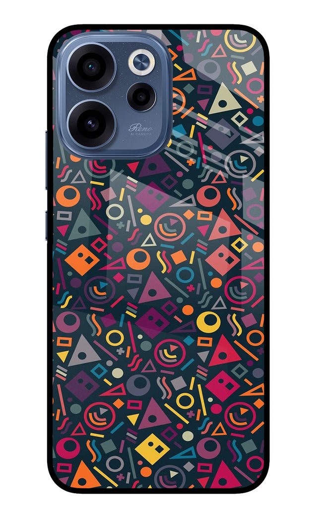 Geometric Abstract Oppo Reno15c 5G Glass Case Back Cover by Casekaro