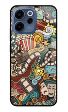 Cinema Abstract Oppo Reno15c 5G Glass Case Back Cover by Casekaro