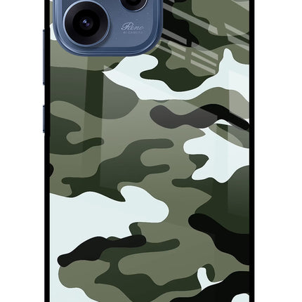 Camouflage Oppo Reno15c 5G Glass Case Back Cover by Casekaro