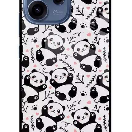Cute Panda Oppo Reno15c 5G Glass Case Back Cover by Casekaro