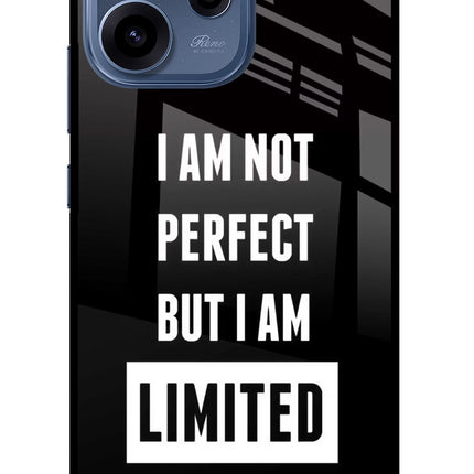 I Am Not Perfect But I Am Limited Edition Oppo Reno15c 5G Glass Case Back Cover by Casekaro