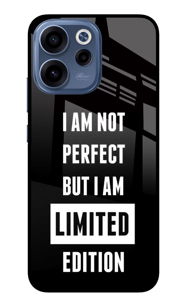 I Am Not Perfect But I Am Limited Edition Oppo Reno15c 5G Glass Case Back Cover by Casekaro