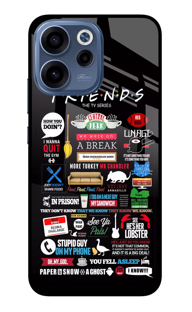 FRIENDS Oppo Reno15c 5G Glass Case Back Cover by Casekaro
