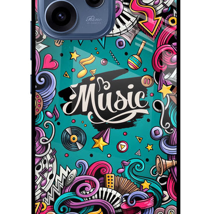 Music Graffiti Oppo Reno15c 5G Glass Case Back Cover by Casekaro