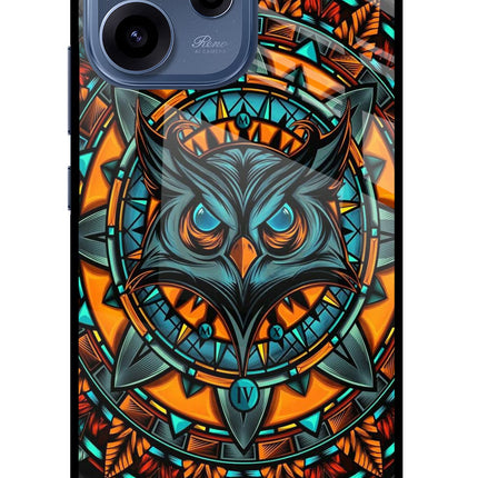 Angry Owl Art Oppo Reno15c 5G Glass Case Back Cover by Casekaro