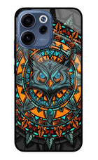 Angry Owl Art Oppo Reno15c 5G Glass Case Back Cover by Casekaro