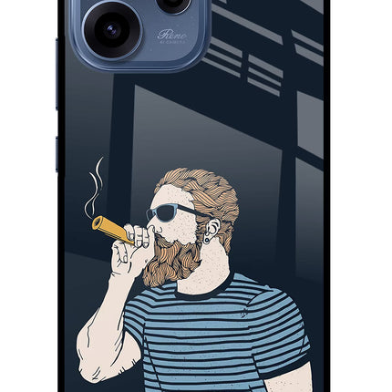 Smoking Oppo Reno15c 5G Glass Case Back Cover by Casekaro