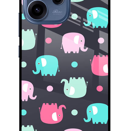 Elephants Oppo Reno15c 5G Glass Case Back Cover by Casekaro
