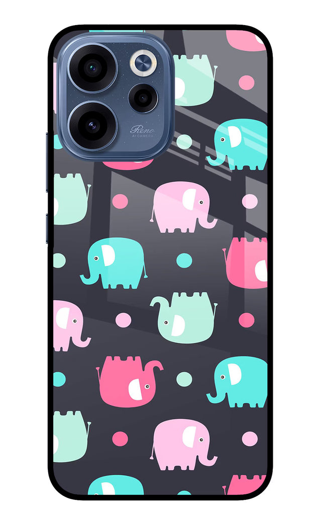 Elephants Oppo Reno15c 5G Glass Case Back Cover by Casekaro