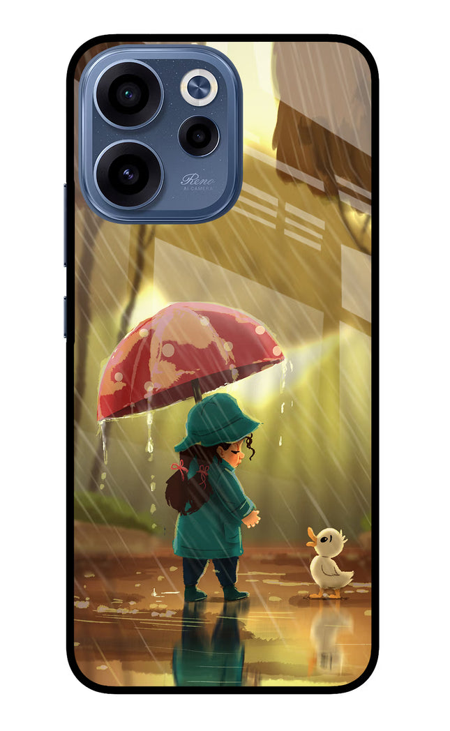 Rainy Day Oppo Reno15c 5G Glass Case Back Cover by Casekaro