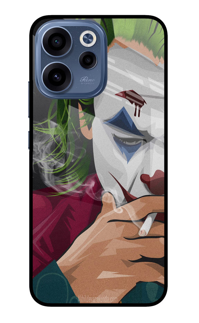 Joker Smoking Oppo Reno15c 5G Glass Case Back Cover by Casekaro