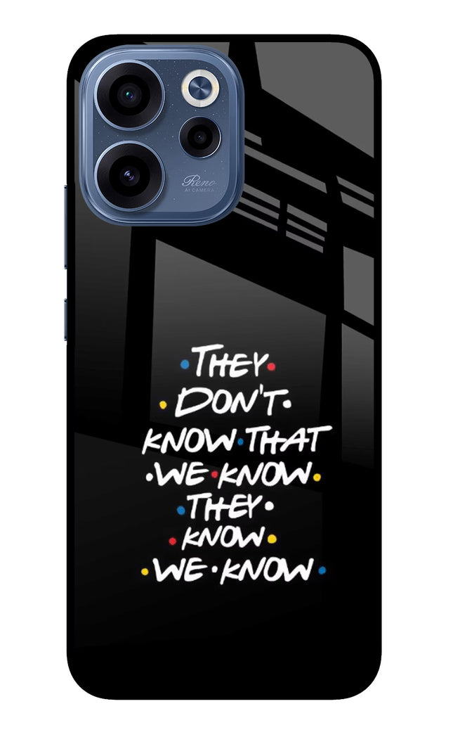 FRIENDS Dialogue Oppo Reno15c 5G Glass Case Back Cover by Casekaro