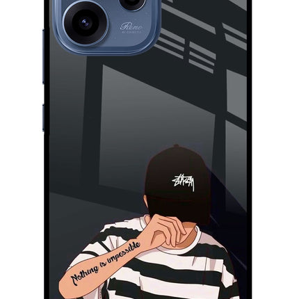 Aesthetic Boy Oppo Reno15c 5G Glass Case Back Cover by Casekaro