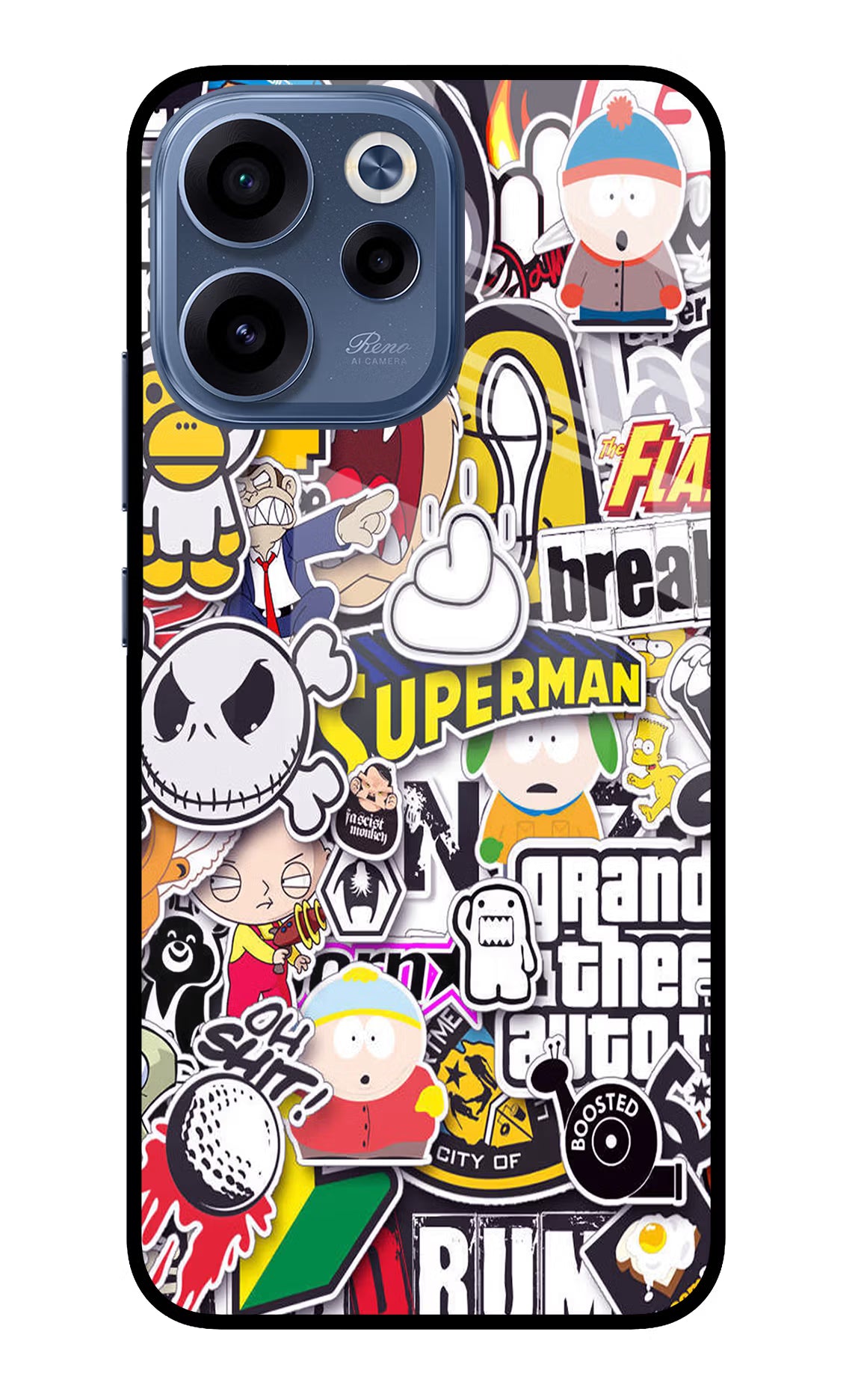 Sticker Bomb Oppo Reno15c 5G Glass Case