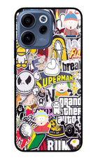 Sticker Bomb Oppo Reno15c 5G Glass Case Back Cover by Casekaro