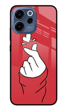 Korean Love Sign Oppo Reno15c 5G Glass Case Back Cover by Casekaro