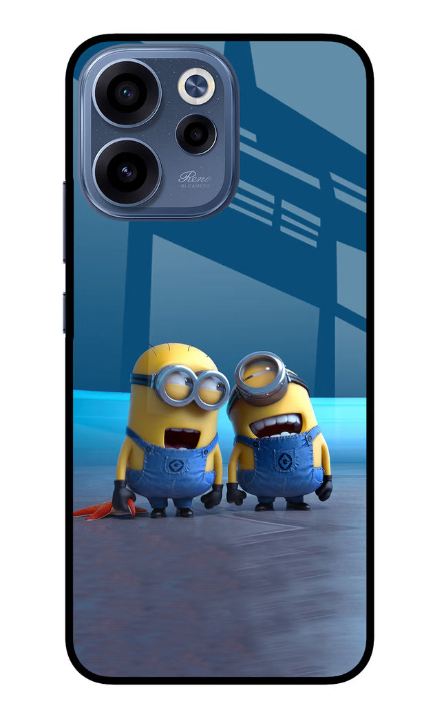 Minion Laughing Oppo Reno15c 5G Glass Case Back Cover by Casekaro