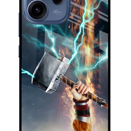 Thor Hammer Mjolnir Oppo Reno15c 5G Glass Case Back Cover by Casekaro