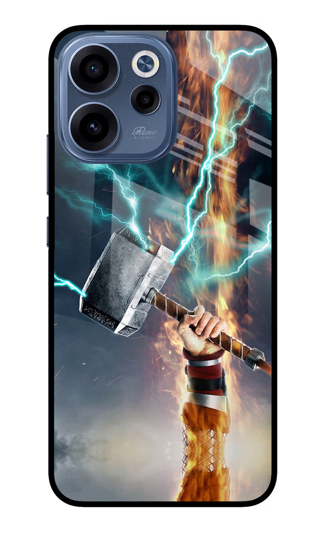 Thor Hammer Mjolnir Oppo Reno15c 5G Glass Case Back Cover by Casekaro