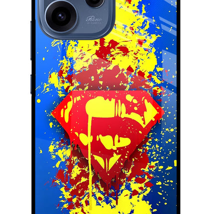 Superman logo Oppo Reno15c 5G Glass Case Back Cover by Casekaro