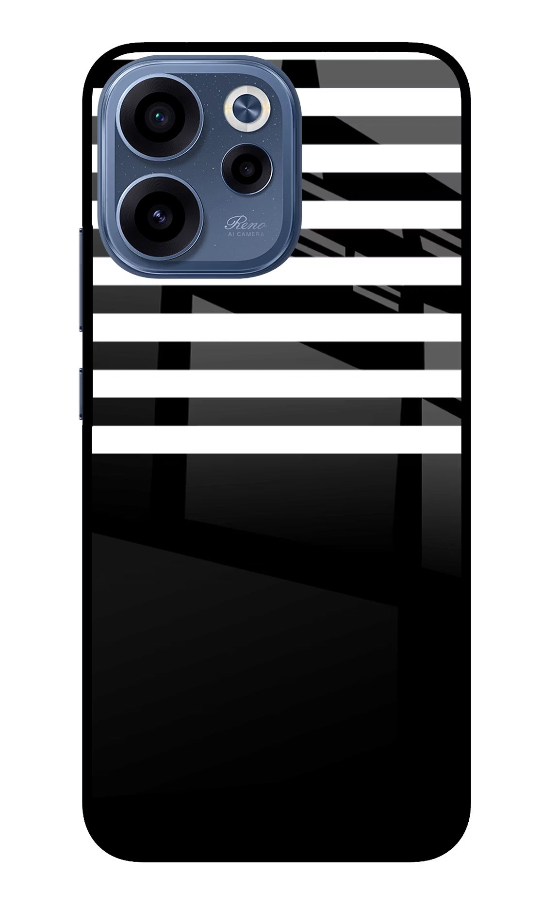 Black and White Print Oppo Reno15c 5G Glass Case