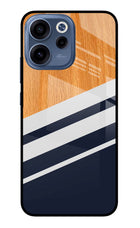 Blue and white wooden Oppo Reno15c 5G Glass Case Back Cover by Casekaro