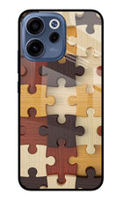 Wooden Puzzle Oppo Reno15c 5G Glass Case Back Cover by Casekaro