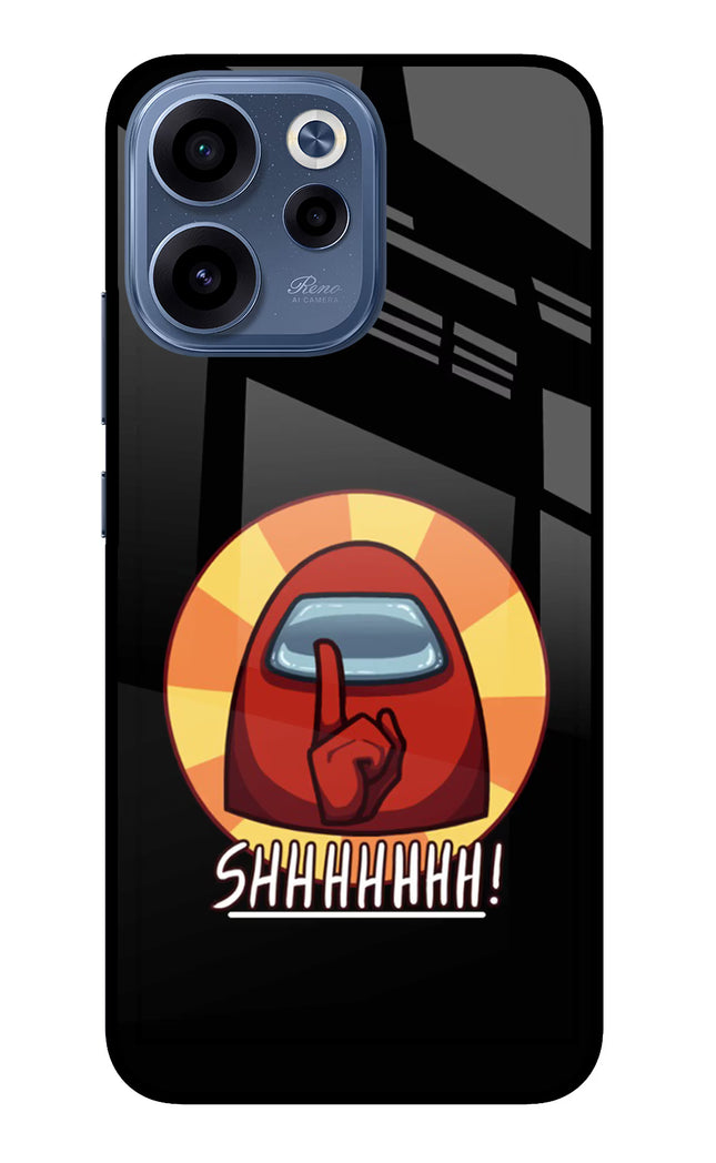 Among Us Shhh! Oppo Reno15c 5G Glass Case Back Cover by Casekaro